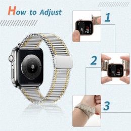 Chain Loop Correa de Repuesto Metal para Apple Watch 7 45mm
