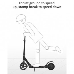 Patinete Eléctrico Plegable de Altura Ajustable 8 Pulgadas 100kg