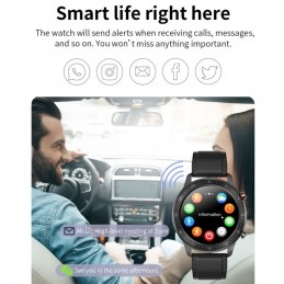 Reloj Inteligente Impermeable para Hombre con Correa de Metal