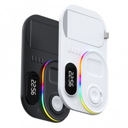 Cargador inalámbrico 3 en 1 Luz de atmósfera RGB de carga rápida