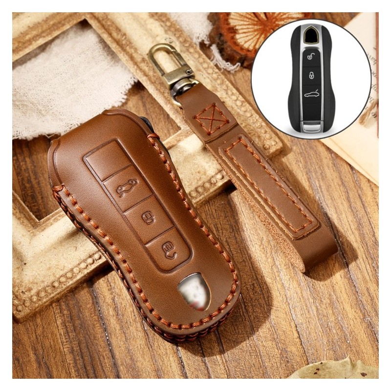 Funda Llave Coche de Piel Porsche Macan 718 2021 B Style