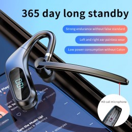 Auriculares Bluetooth Ultraligeros con Gancho para la Oreja