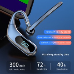 Auriculares Bluetooth Ultraligeros con Gancho para la Oreja