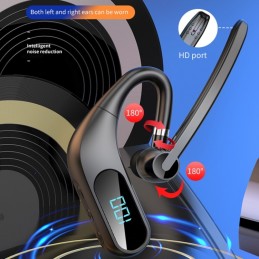 Auriculares Bluetooth Ultraligeros con Gancho para la Oreja