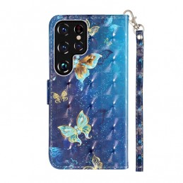 Funda con Mariposas en 3D para Samsung Galaxy S22 Ultra