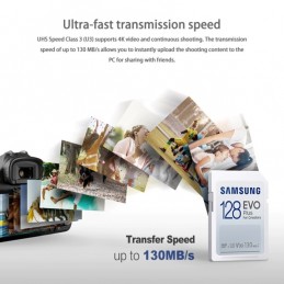 Tarjeta de Memoria Samsung EVO Plus SD (2021), Capacidad: 128GB