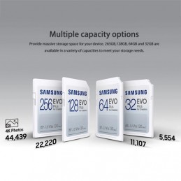 Tarjeta de Memoria Samsung EVO Plus SD (2021), Capacidad: 128GB