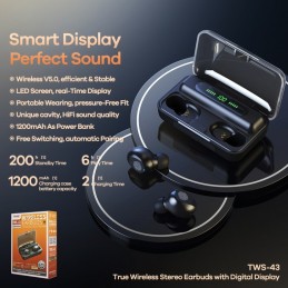 REMAX TWS-43 Auriculares Bóton Estéreo Inalámbricos Bluetooth