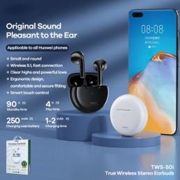 REMAX TWS-50i Auriculares Inalámbricos Bluetooth Semi en Oreja Estéreo Verdadero