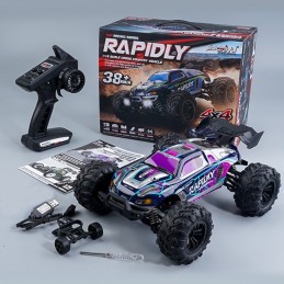 RAPIDLY Coche Teledirigido 4X4 4WD RC Monster Truck Coupe Escala 1:16