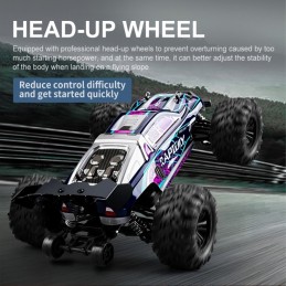 RAPIDLY Coche Teledirigido 4X4 4WD RC Monster Truck Coupe Escala 1:16