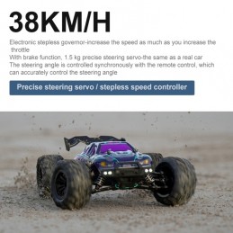 RAPIDLY Coche Teledirigido 4X4 4WD RC Monster Truck Coupe Escala 1:16