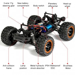 Coche Radio Control Teledirigido Tracción 4X4 Robusto BigFoot