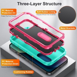 Funda Rugged iPhone 13 con Soporte 3 en 1