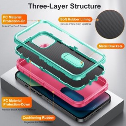 Funda Rugged iPhone 13 con Soporte 3 en 1