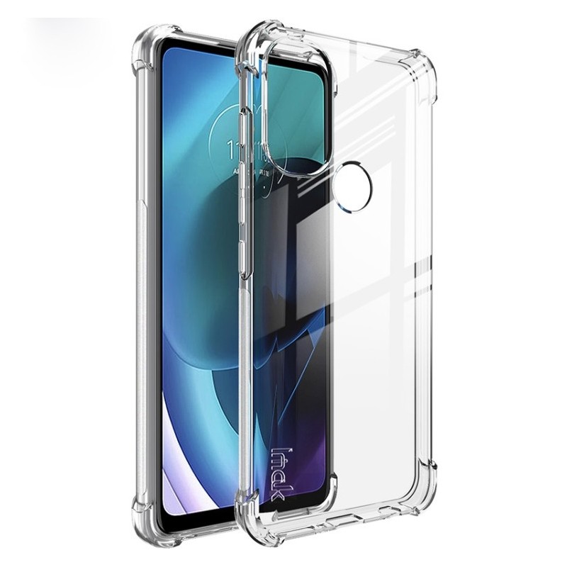 Funda Motorola Moto G71 Transparente Silicona iMAK Airbag + Protector Pantalla