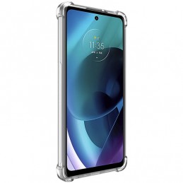 Funda Motorola Moto G71 Transparente Silicona iMAK Airbag + Protector Pantalla
