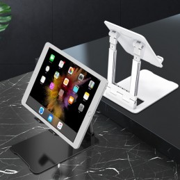 Soporte de Escritorio Antideslizante para Tablet y Móvil Elevable Plegable