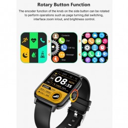 Smartwatch Unisex con Correa de Silicona NFC y Bluetooth