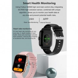 Smartwatch Unisex con Correa de Silicona NFC y Bluetooth