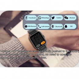Smartwatch Unisex con Correa de Silicona NFC y Bluetooth