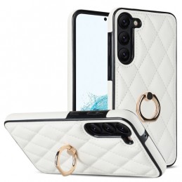 Funda Samsung Galaxy S23+ 5G Piel Rombico con Soporte Anillo