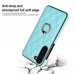 Funda Samsung Galaxy S23+ 5G Piel Rombico con Soporte Anillo