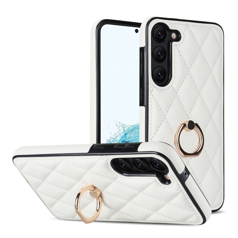 Funda Samsung Galaxy S23 5G Piel Rombico con Soporte Anillo