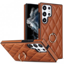 Funda Samsung Galaxy S23 Ultra Piel Rombico con Soporte Anillo