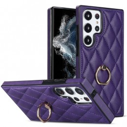 Funda Samsung Galaxy S23 Ultra Piel Rombico con Soporte Anillo