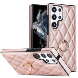 Funda Samsung Galaxy S23 Ultra Piel Rombico con Soporte Anillo
