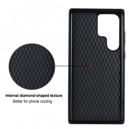 Funda Samsung Galaxy S23 Ultra Piel Rombico con Soporte Anillo
