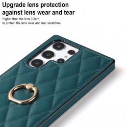 Funda Samsung Galaxy S23 Ultra Piel Rombico con Soporte Anillo