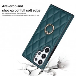 Funda Samsung Galaxy S23 Ultra Piel Rombico con Soporte Anillo
