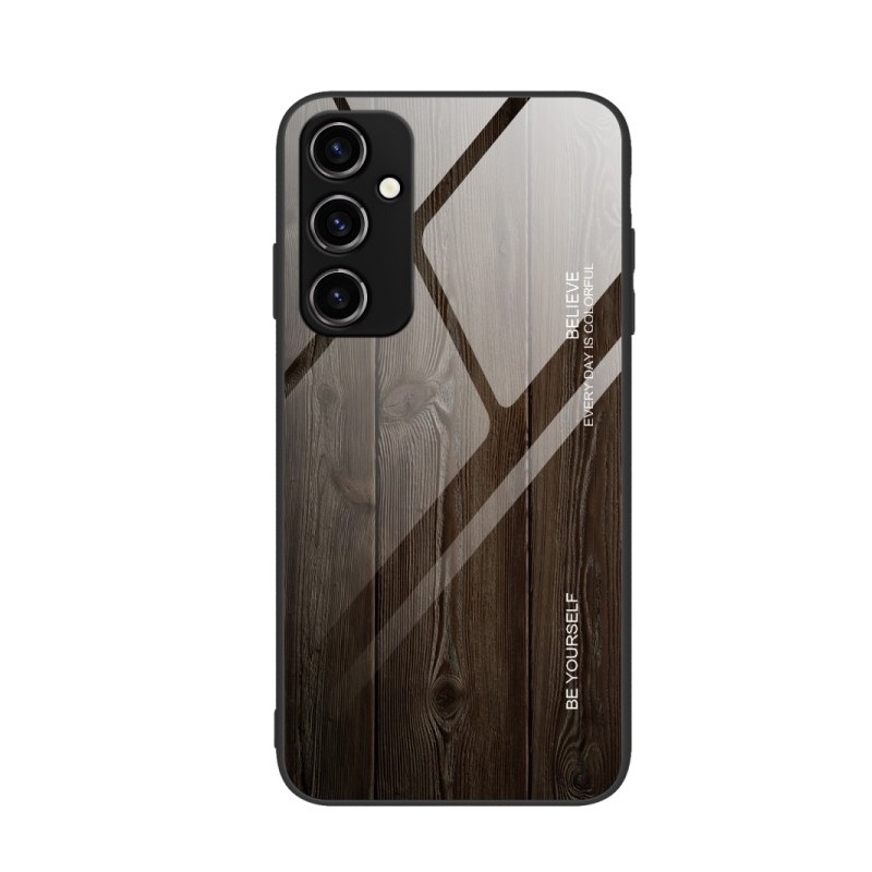 Funda Samsung Galaxy A54 de Vidrio de Grano de Madera