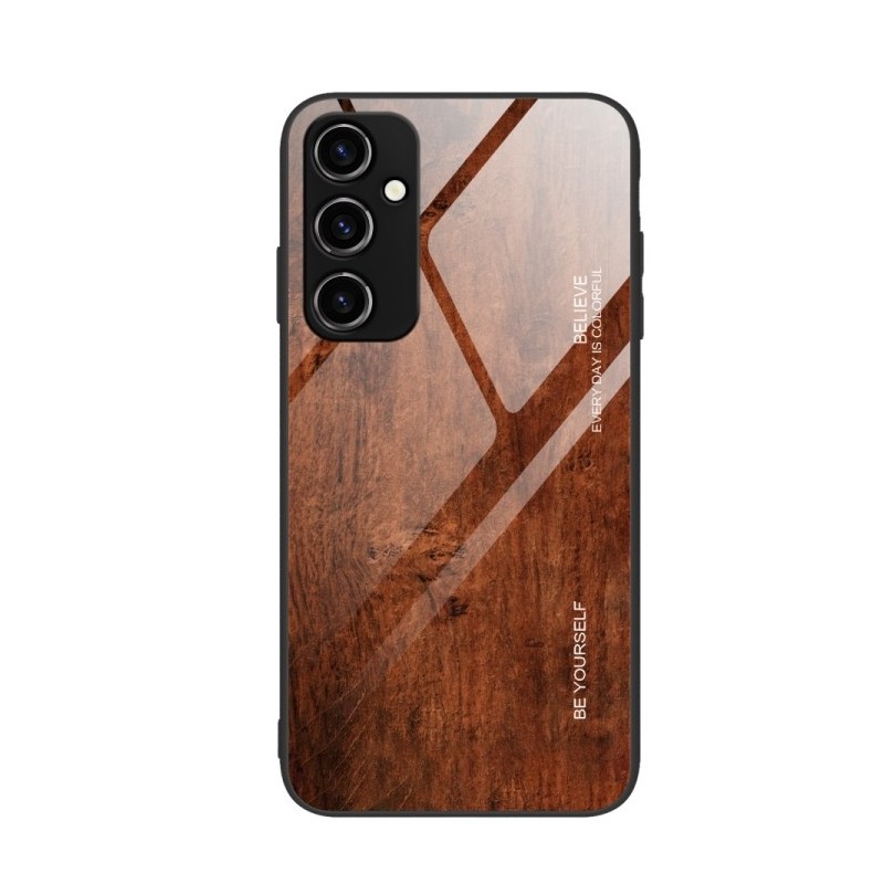 Funda Samsung Galaxy A54 de Vidrio de Grano de Madera