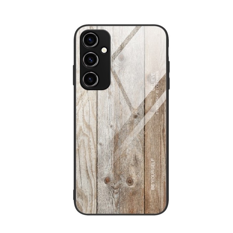 Funda Samsung Galaxy A54 de Vidrio de Grano de Madera