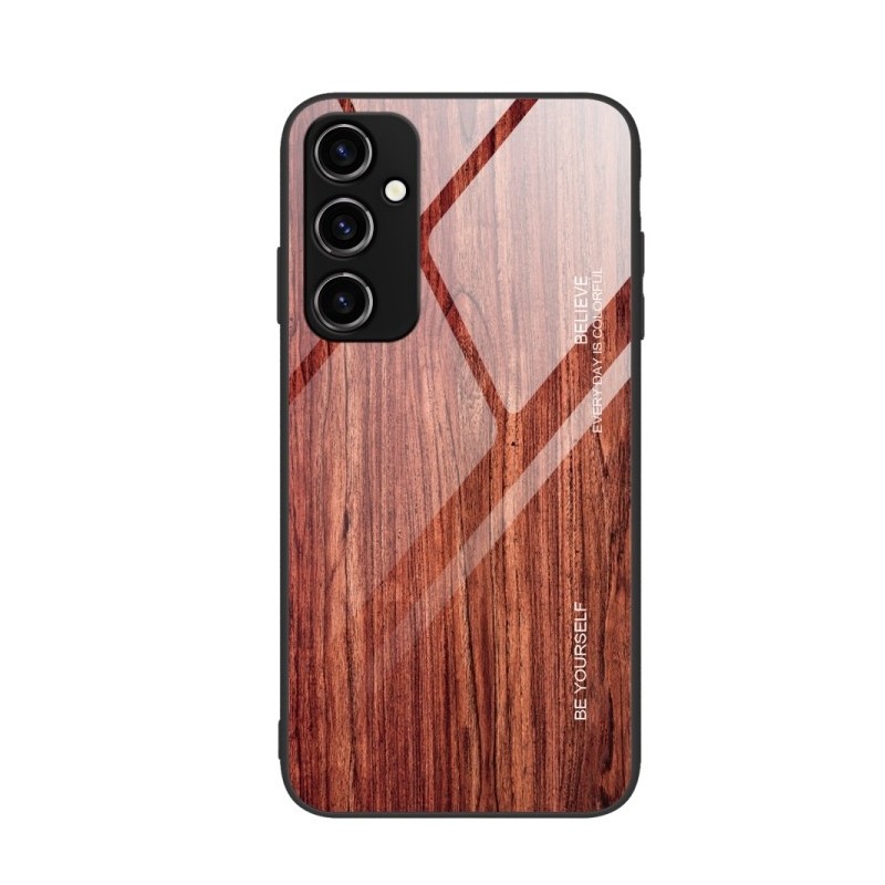 Funda Samsung Galaxy A54 de Vidrio de Grano de Madera