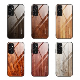 Funda Samsung Galaxy A54 de Vidrio de Grano de Madera
