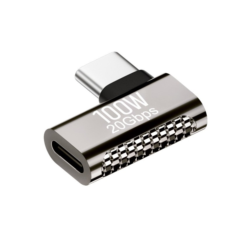 Adaptador Lateral de Aleación de Zinc 100W USB C 20 Gbps