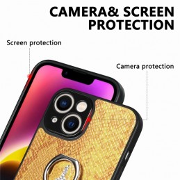 Funda de Piel de Serpiente con Anillo para iPhone 14 Pro Max