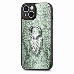 Funda de Piel de Serpiente con Anillo para iPhone 14 Pro Max