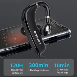 Lenovo Auriculares de una Sola Oreja Bluetooth Giratorio