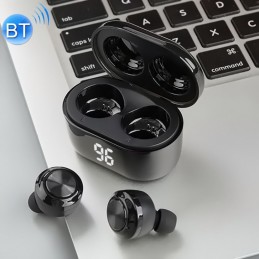Auriculares de Botón Con Bluetooth True Wireless con Caja de Carga