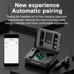 Auriculares sin Cable TWS Inalámbricos Bluetooth para Android iOS con Caja de Carga