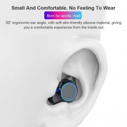 HAMTOD Auriculares Binaurales Botón Impermeables Waterproof IPX6