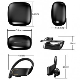 Galante Auriculares con Gancho Oreja Inalámbricos Bluetooth con Caja de Carga