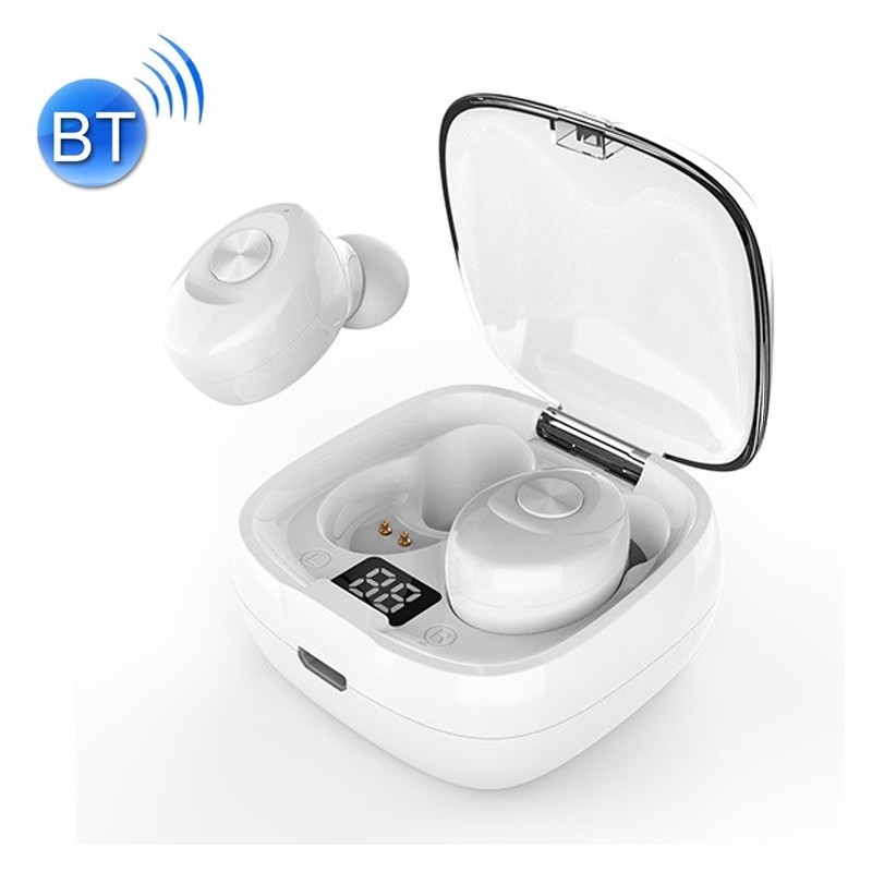 auriculares bluetooth impermeables tipo botón con asistente de voz