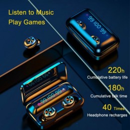 Auriculares Impermeables IPX7 Bluetooth con Caja de Carga