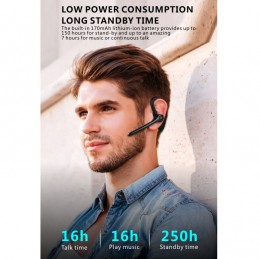 auricular bluetooth una oreja con microfóno duales y reducción de ruido